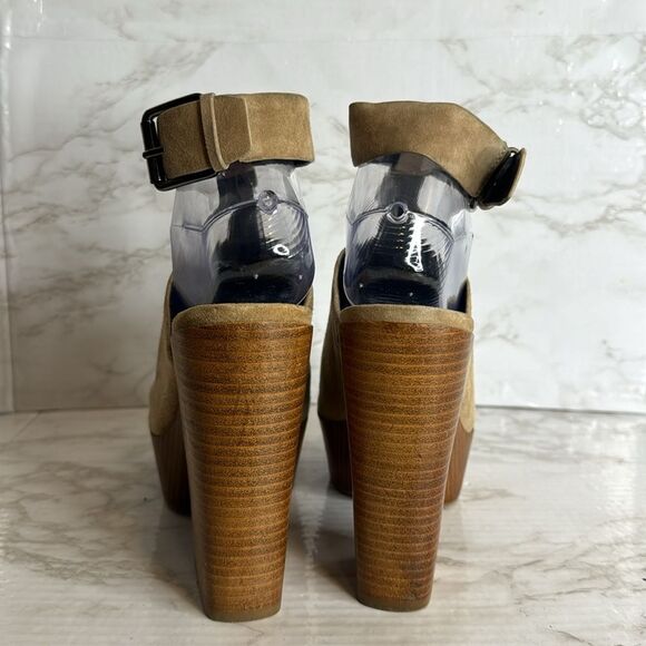 Rebecca Minkoff Cece Platform Sandals heels in light taupe nude shoes size 8 M - Picture 8 of 12